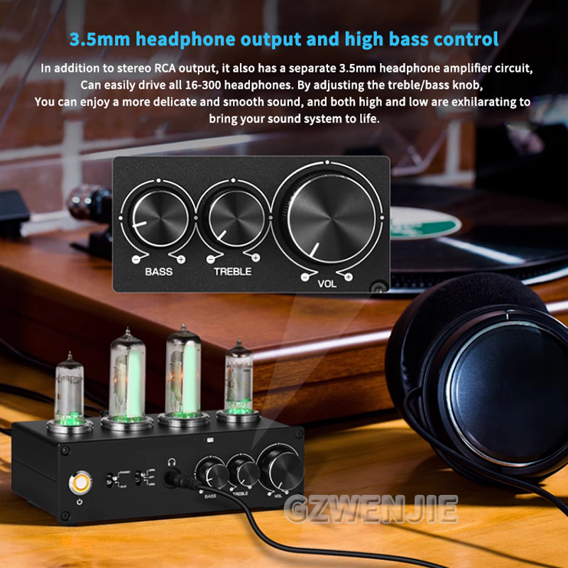 Tube Phono Stage Mm Mc - مضخم صوت T9 Mini 6E2 MM/MC