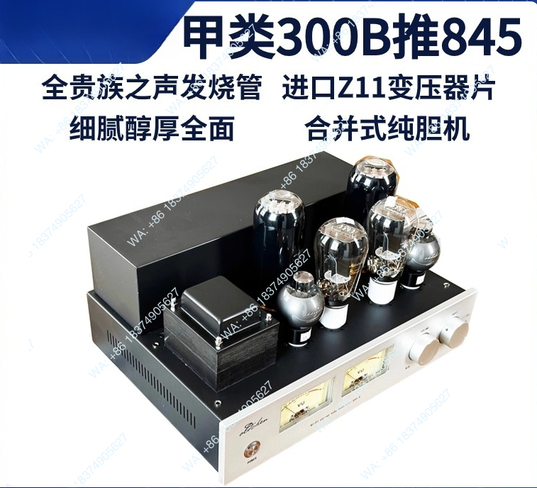 300B يدفع 845 عالية الطاقة من  - مراجعة Class A Tube Amplifier 845 وسعره