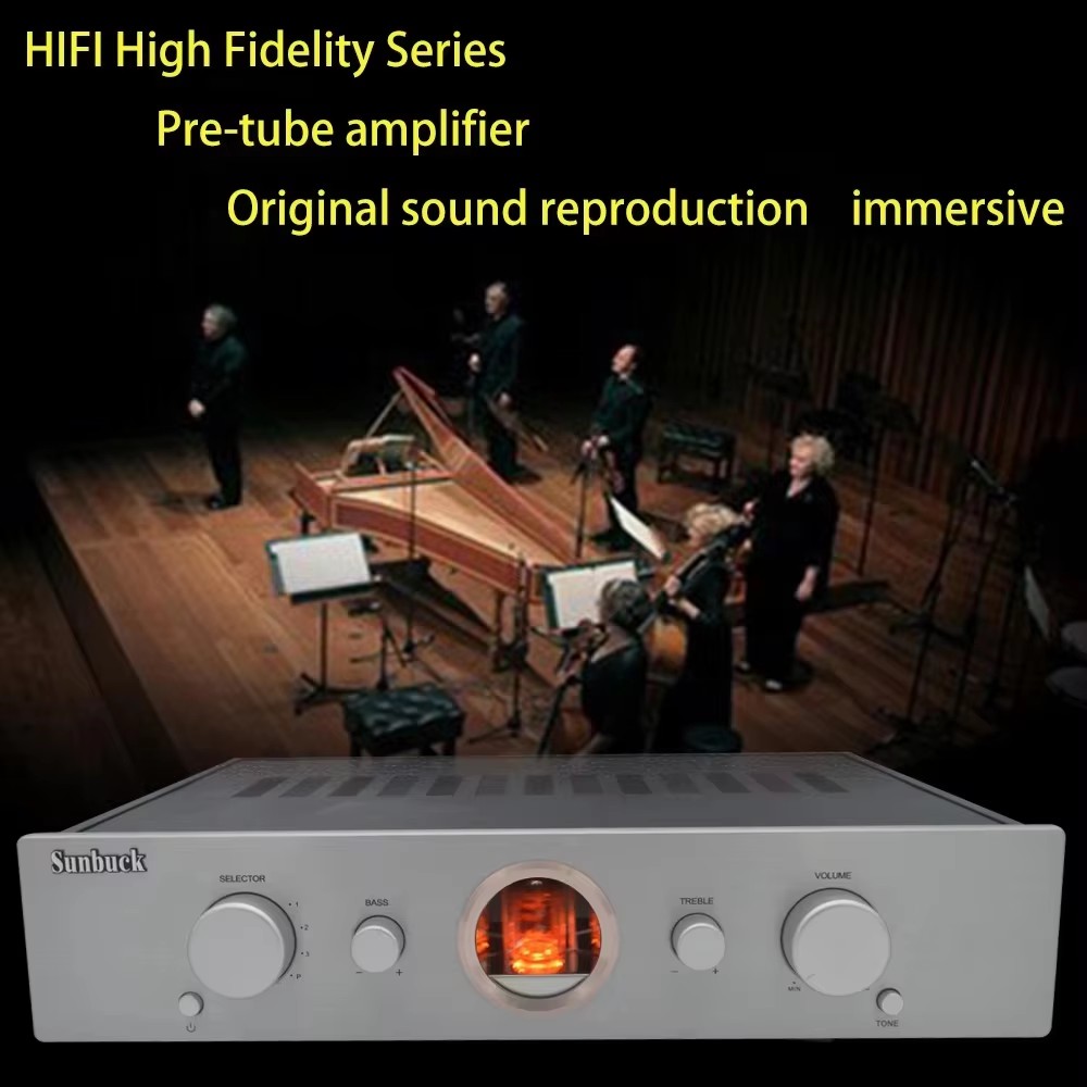 Sunbuck فونو المضخم مخرج متواز - مراجعة Tube Preamp 12Ax7 Phono وسعره
