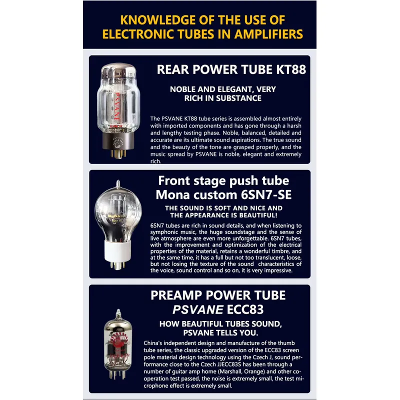 مضخم صوت أنبوبي MONA عالي القد - مراجعة Kt88 Tube Amplifier Push Pull وسعره