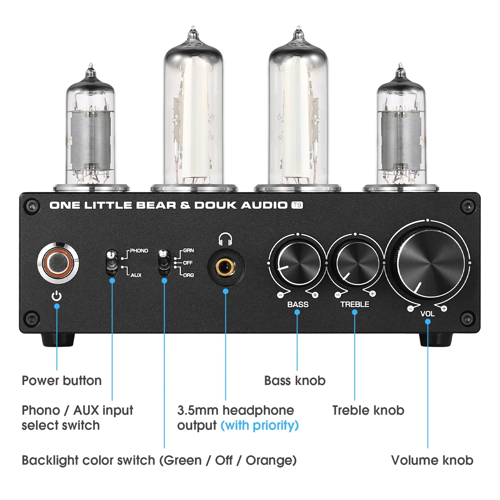 Nobsound-قرص دوار صغير Preamp  - مراجعة Tube Phono Stage Mm Mc وسعره