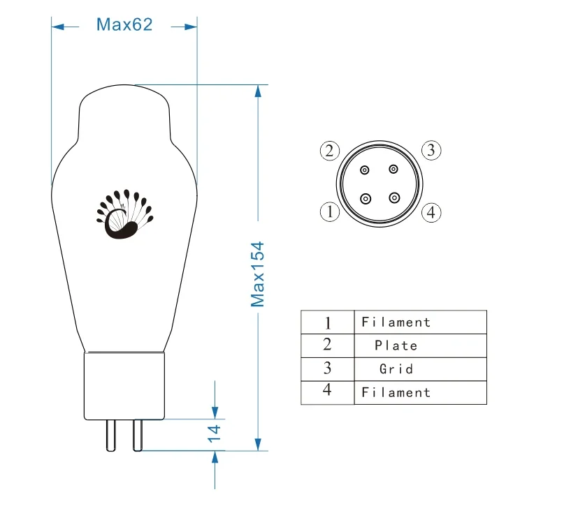T-008 PSVANE أنابيب تفريغ 300B - مراجعة 300B Vacuum Tube Matched Pair وسعره